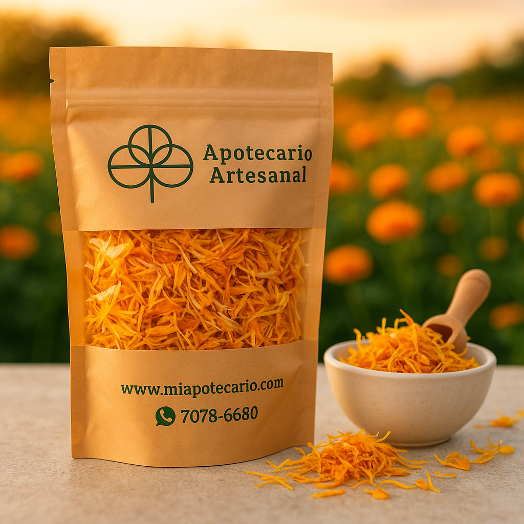 Pétalos y flores de Caléndula