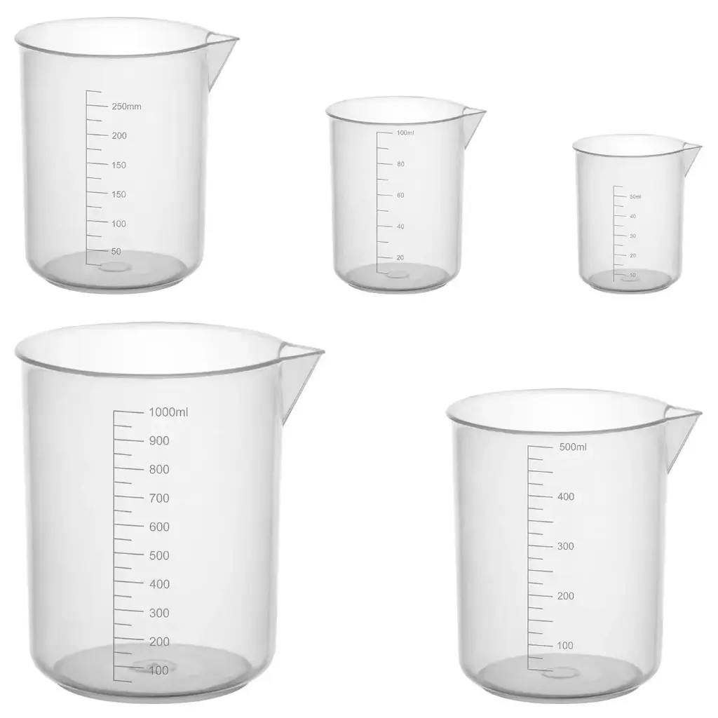 Beakers de plástico 5 unds