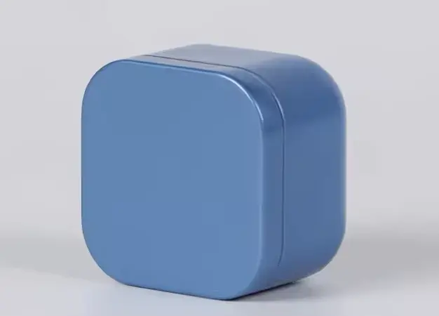 Envase metálico cuadr. Azul