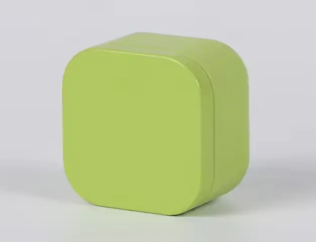 Envase metálico cuadr. Verde