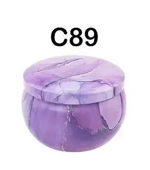 Envase metálico redon. veteado morado - 60 ml