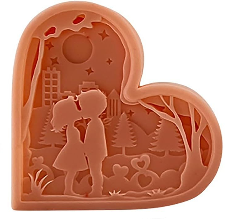 Molde - J-5057 / Corazón con niños