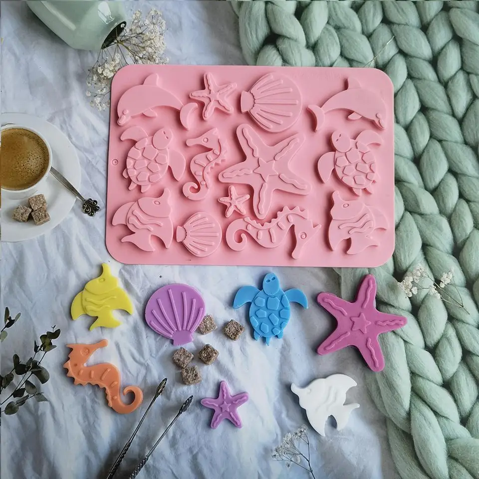 Molde 12 figuras del mar - XY418 -