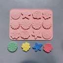 Molde 12 flores diversas - XY287 -