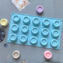 Molde 15 circulos con relieve - XY535 -