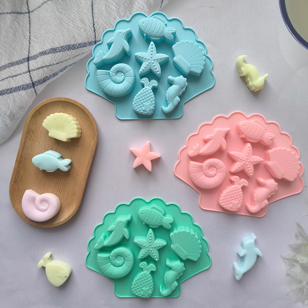 Molde de 7 figuras de mar - XY761 -