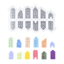 Molde de tablero completo de casas - D4660 -