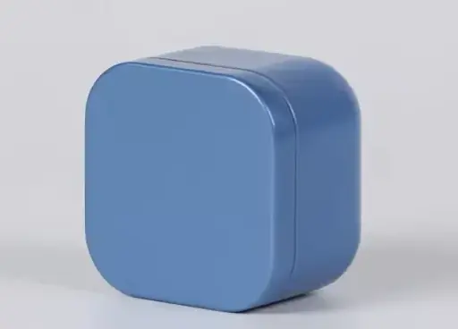 [S210AZ] Envase metálico cuadr. Azul