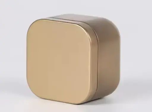 [S210DO] Envase metálico cuadr. Dorado