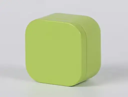 [S210VE] Envase metálico cuadr. Verde