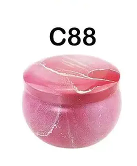 [S219C88] Envase metálico redon. veteado rojo - 60 ml