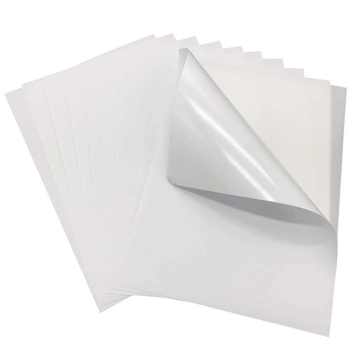 [S143] Papel adhesivo blanco para etiquetas 100 hojas