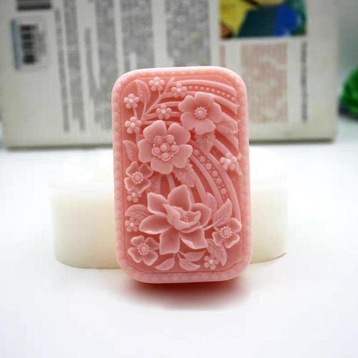 [J-0333] Molde - J-0333 / Rectángulo con flores