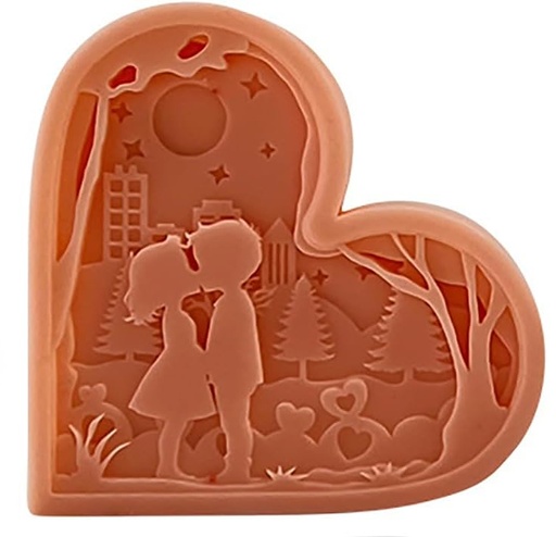 [J-5057] Molde - J-5057 / Corazón con niños