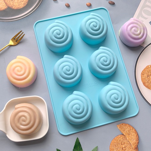 [XY824] Molde de 6 enrollados - XY824 -