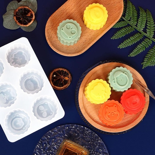 [D2] Molde de 6 mini animales en cupcakes - D2 -