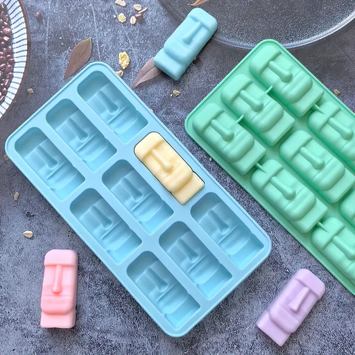 [XY795] Molde de 9 caras de Moái - XY795 -