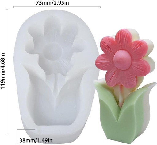 [FM0113] Molde de flor 3D - FM0113 -