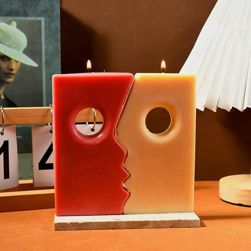 [D4726] Molde de vela cara humana abstracta - D4726 -