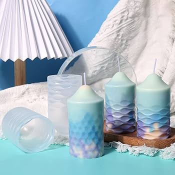 [D1] Molde de vela cilíndrica + soporte de papel - D1 -